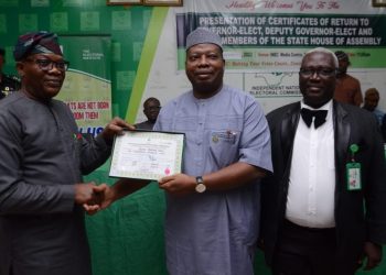 Ogun Assembly Speaker, Oluomo, Gets Certificate of Return