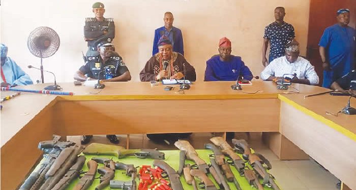 48 Cultists Renounce Cultism In Ogun, Hand Firearms Over To Police