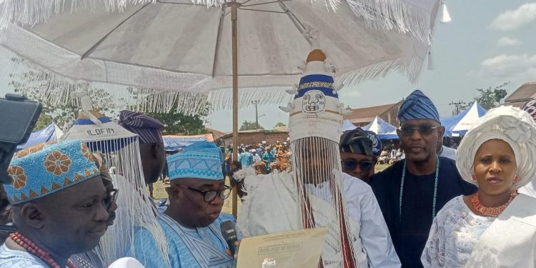 Glamour, Excitement As Gov Abiodun Presents Staff Of Office To New Olofin Of Ado-Odo 