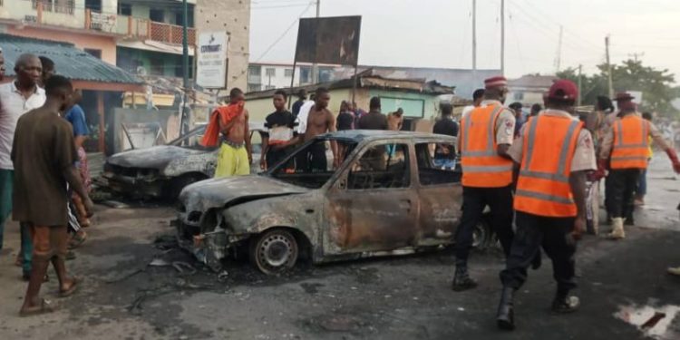 Tanker Explosion Leaves Four Dead, 6 Vehicles, Shops Burnt In Ogun