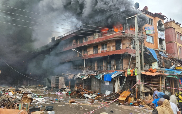 Six Buildings Collapse As Devastating Fire Strikes Lagos Island Again