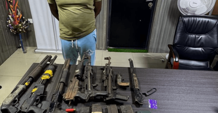Wanted Lagos Assassin Arrested In Ogun, 9 Sophisticated Firearms Recovered