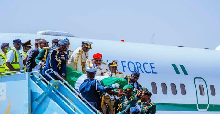 Tinubu Receives Remains Of Buhari In Katsina Ahead Of Final Rites In Daura