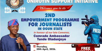 Oniroyin Support Initiative Holds Second Empowerment Programme For Journalists Thursday