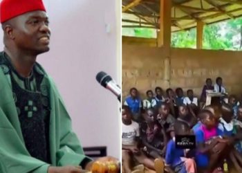 Governor Nwifuru Suspends Two Head Teachers Over Viral Video Of Dilapidated Classroom