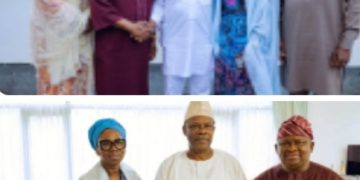 Softening the Gateway Titans: X-raying Senator Yayi’s big day with Obasanjo, Amosun