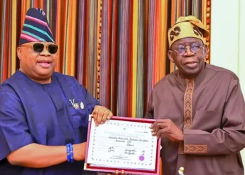 Tinubu Receives Adeleke at Villa, Slams Atiku, ADC Candidate Over Subsidy Position