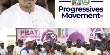 Again, Yayi Progressives Movement Donates Campaign Items To Senator Adeola